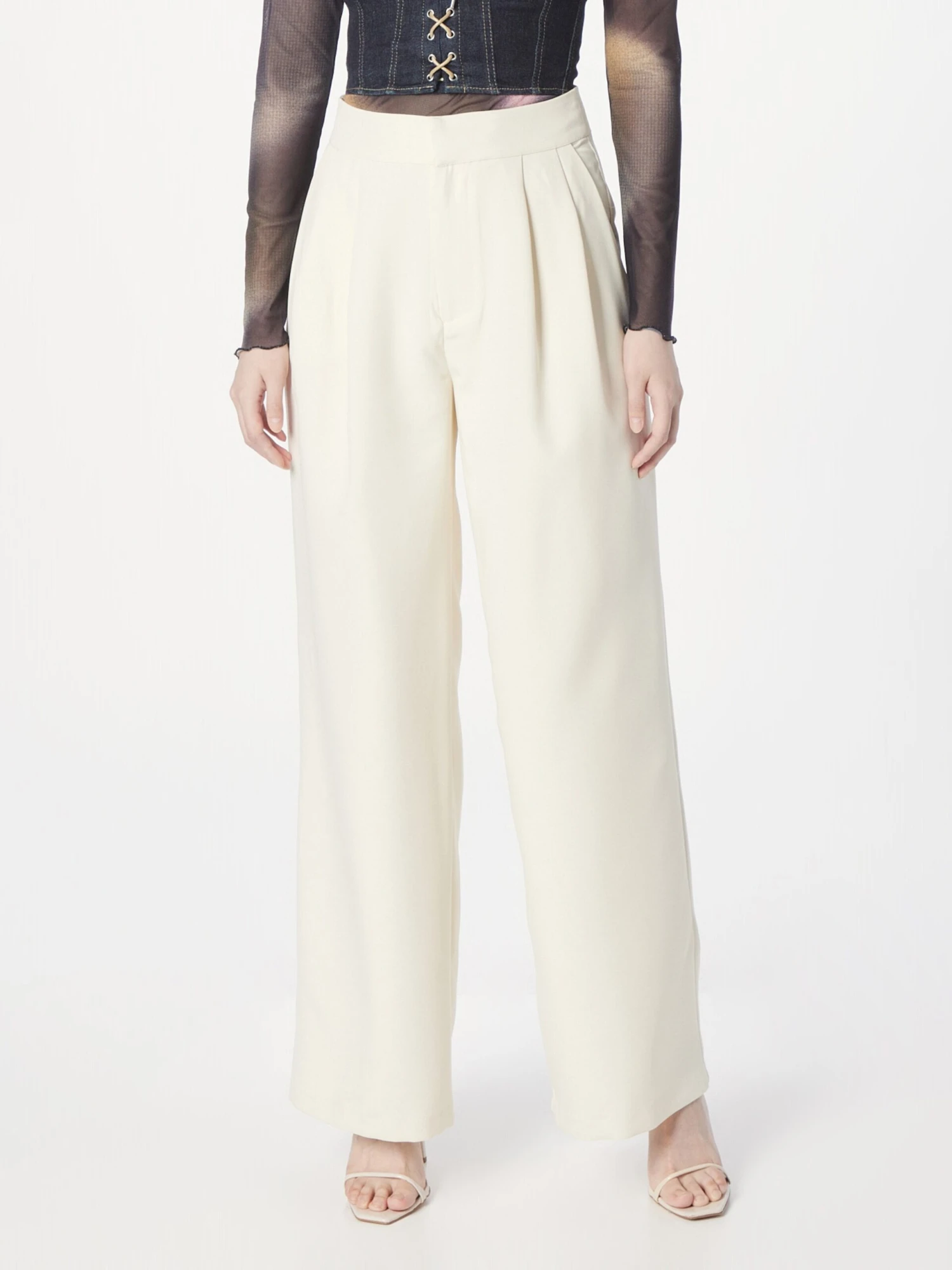 Steve Madden Bandplooibroeken Wide Leg Bandplooibroek ISABELLA Dames Crème 5 Steve Madden Bandplooibroeken Wide Leg Bandplooibroek ISABELLA Dames Crème - Afbeelding 3