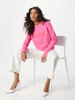 BOSS ORANGE Sweatshirts Sweatshirt Ela Dames Pink -Schmuddelwedda Winkel 083acf9f83c6234a37885b54aaececc9