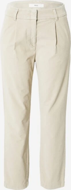 BRAX Bandplooibroeken Regular Bandplooibroek Maron Dames Beige