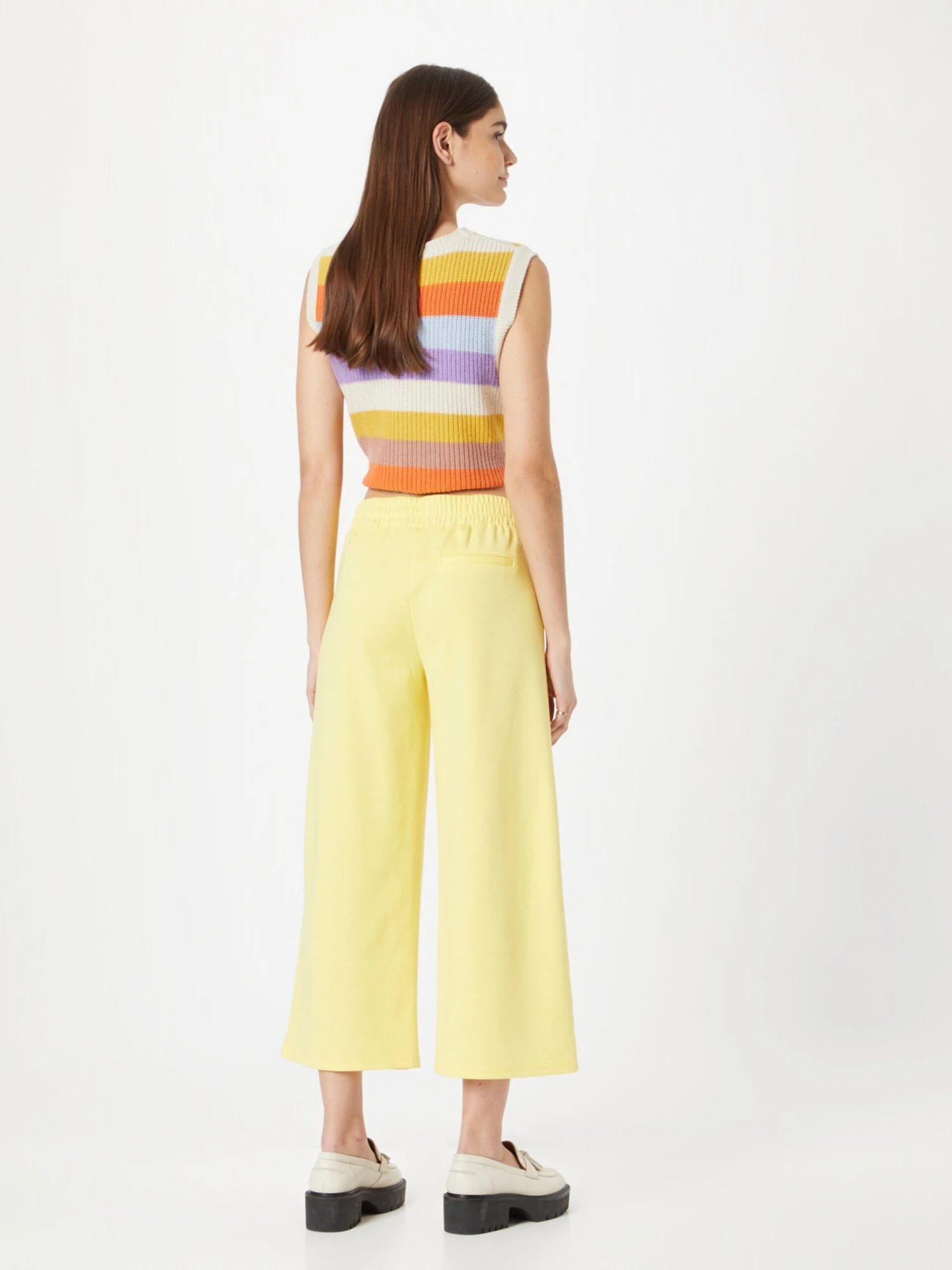 ICHI Bandplooibroeken Wide Leg Bandplooibroek KATE Dames Geel 6 ICHI Bandplooibroeken Wide Leg Bandplooibroek KATE Dames Geel - Afbeelding 4