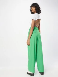 Monki Bandplooibroeken Wide Leg Bandplooibroek Dames Lichtgroen -Schmuddelwedda Winkel 0f14151d5b399abdf9e7a417038419a4
