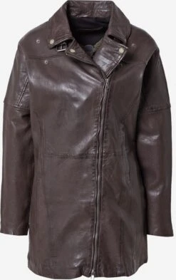 Freaky Nation Leren Jassen Tussenjas Anike Dames Donkerbruin