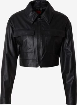 Hugo Leren Jassen Tussenjas Alicina Dames Zwart