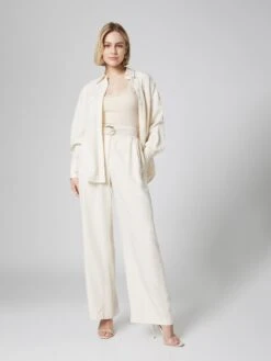 Bandplooibroeken Wide Leg Bandplooibroek Rabea Dames Wit -Schmuddelwedda Winkel 10c90164f882f13223d2a74f1dd2da52