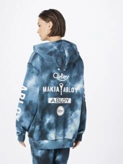 Makia Hoodies Sweatshirt Dames Duifblauw / Donkerblauw -Schmuddelwedda Winkel 16456ee3579de1d5fea57c02dab16c53