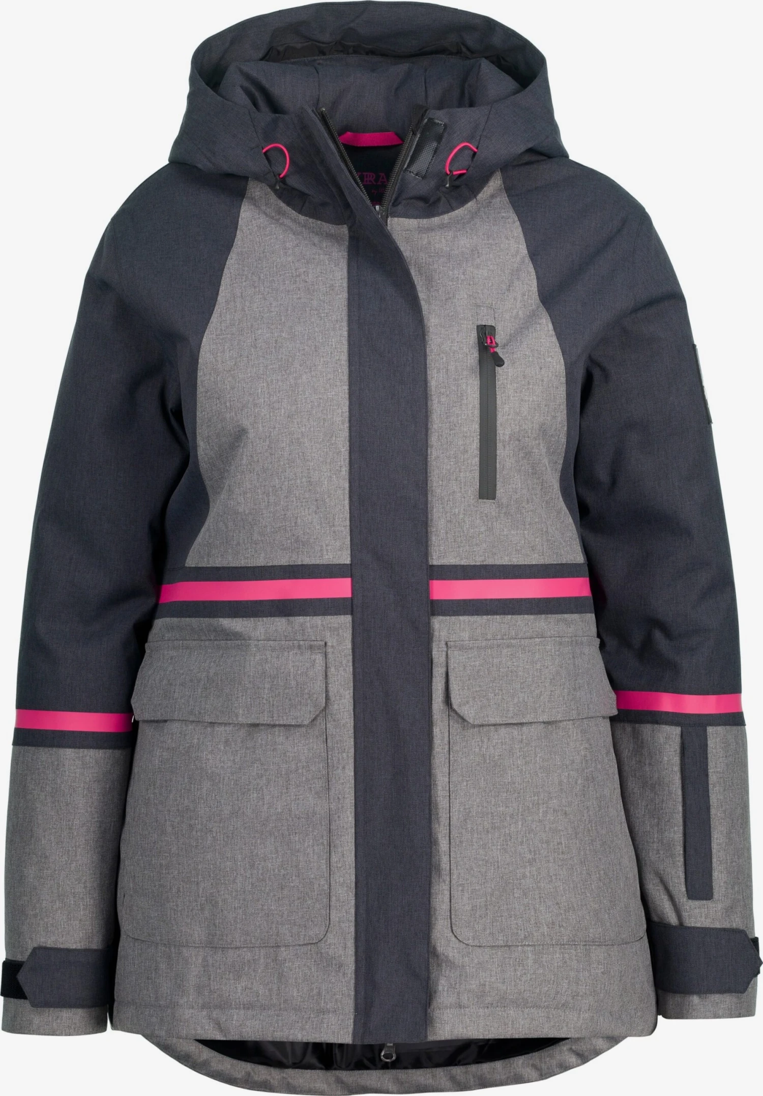 Ulla Popken Outdoor Jassen Functionele Jas Dames Grafiet / Grijs Gemêleerd 3 Ulla Popken Outdoor Jassen Functionele Jas Dames Grafiet / Grijs Gemêleerd