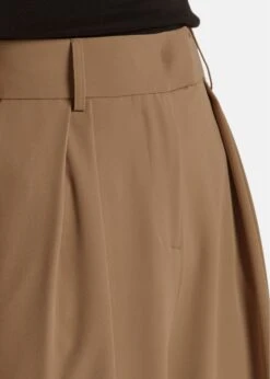Bandplooibroeken Wide Leg Bandplooibroek Ronica Dames Donkerbeige -Schmuddelwedda Winkel 1aeead659228cd413c38a9e5b41121ec