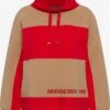 Ulla Popken Hoodies Sweatshirt Dames Lichtbruin / Rood