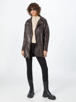 Freaky Nation Leren Jassen Tussenjas Anike Dames Donkerbruin -Schmuddelwedda Winkel 250a5f931934874894bf2a2209d51da2