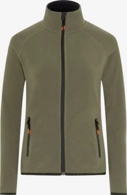 Gardena Outdoor Jassen Fleece Jas Dames Olijfgroen