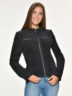 Mustang Leren Jassen Tussenjas Ryana Dames Blauw -Schmuddelwedda Winkel 2e9c5530be544f2ddf49bbe06c1d880b