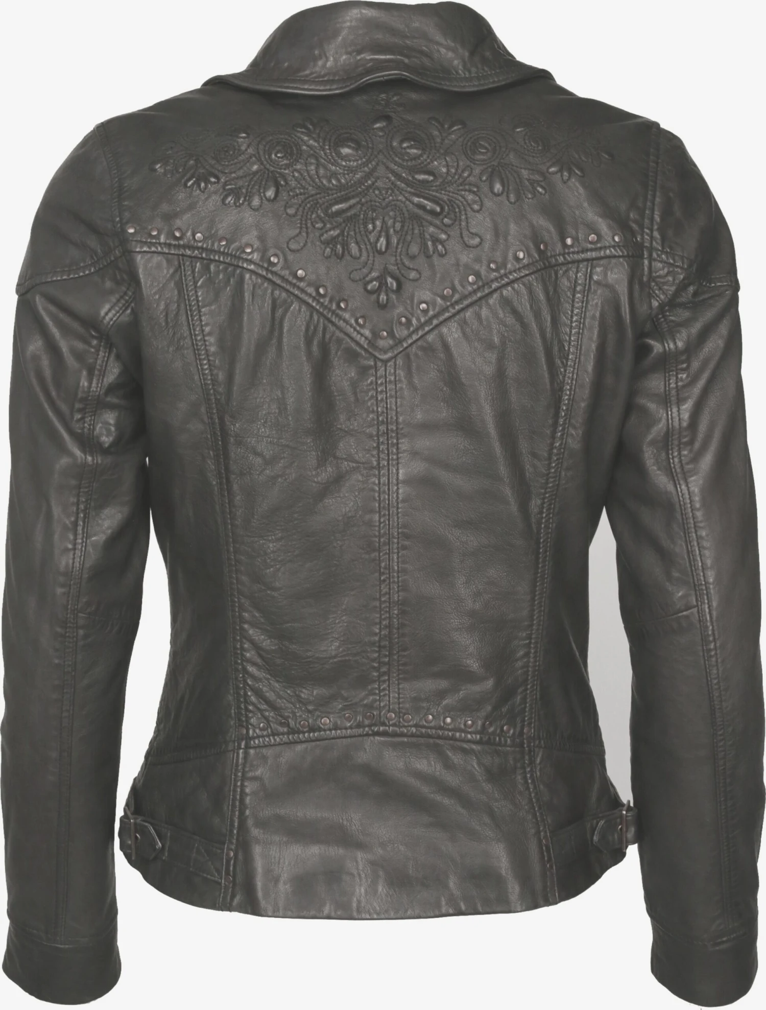 Mustang Leren Jassen Tussenjas Ina Dames Donkergrijs 4 Mustang Leren Jassen Tussenjas Ina Dames Donkergrijs - Afbeelding 2