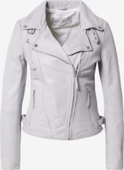 Freaky Nation Leren Jassen Tussenjas Dames Opaal