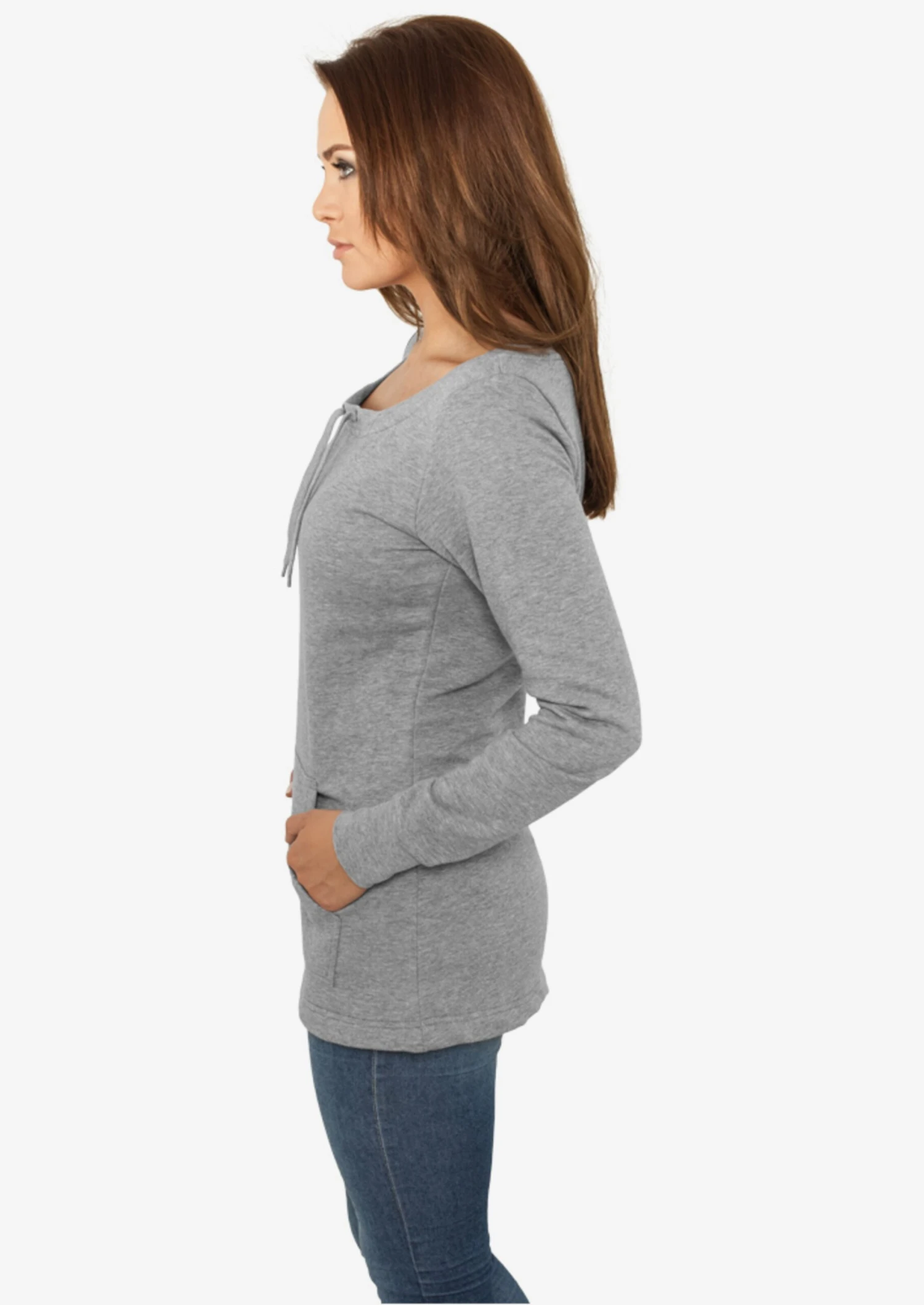 URBAN CLASSICS Sweatshirts Sweatshirt Dames Grijs Gemêleerd 5 URBAN CLASSICS Sweatshirts Sweatshirt Dames Grijs Gemêleerd - Afbeelding 3