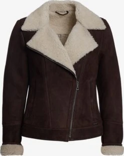 Maze Leren Jassen Tussenjas Rapardo Dames Bruin