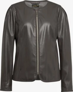 GOLDNER Leren Jassen Tussenjas Dames Donkerbruin