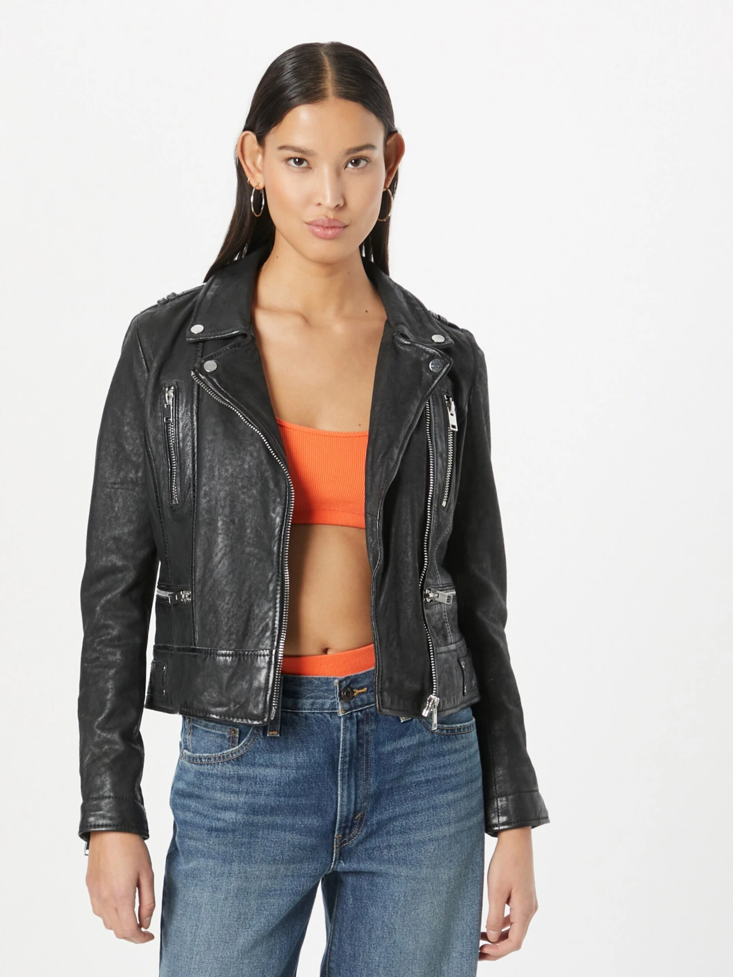 GIPSY Leren Jassen Tussenjas Cona Dames Zwart 5 GIPSY Leren Jassen Tussenjas Cona Dames Zwart - Afbeelding 3