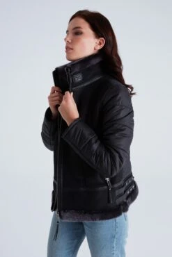 Leren Jassen Tussenjas EMMA Dames Zwart -Schmuddelwedda Winkel 51f2ce59f588efeb528b2edeabf0974c