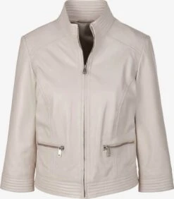 Leren Jassen Tussenjas Dames Lichtgrijs