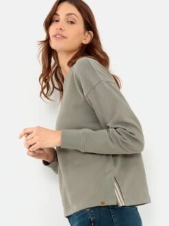 Camel Active Sweatshirts Sweatshirt Dames Taupe / Basaltgrijs -Schmuddelwedda Winkel 5407b7b7ada501ca4a41353653e9b3db
