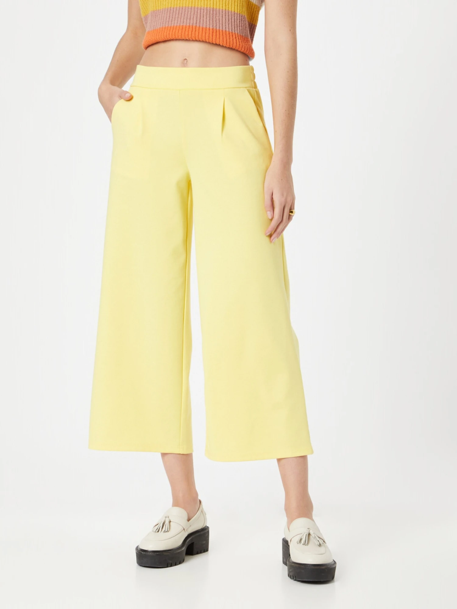 ICHI Bandplooibroeken Wide Leg Bandplooibroek KATE Dames Geel 5 ICHI Bandplooibroeken Wide Leg Bandplooibroek KATE Dames Geel - Afbeelding 3