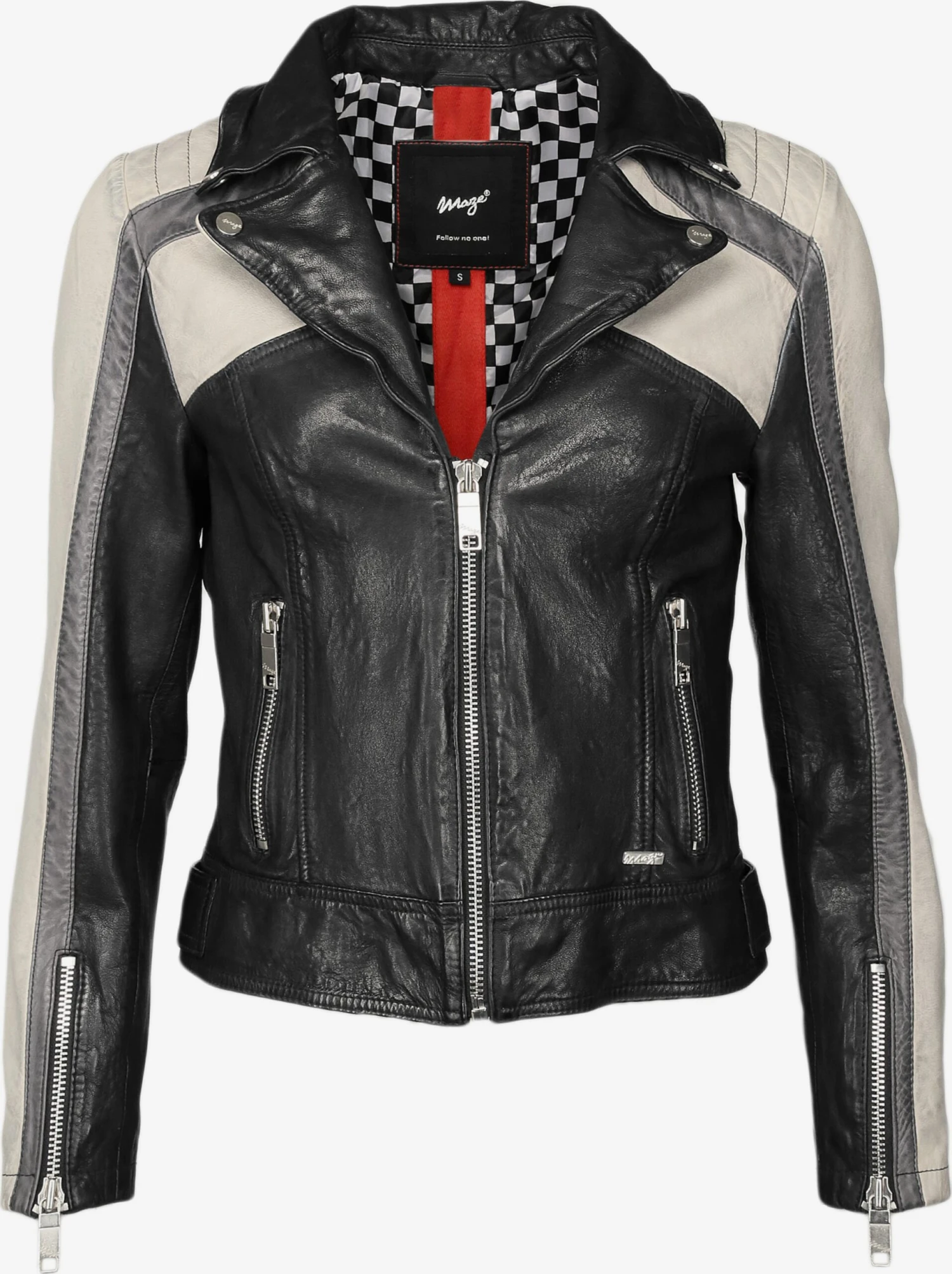 Maze Leren Jassen Tussenjas Colusa Dames Zwart 3 Maze Leren Jassen Tussenjas Colusa Dames Zwart