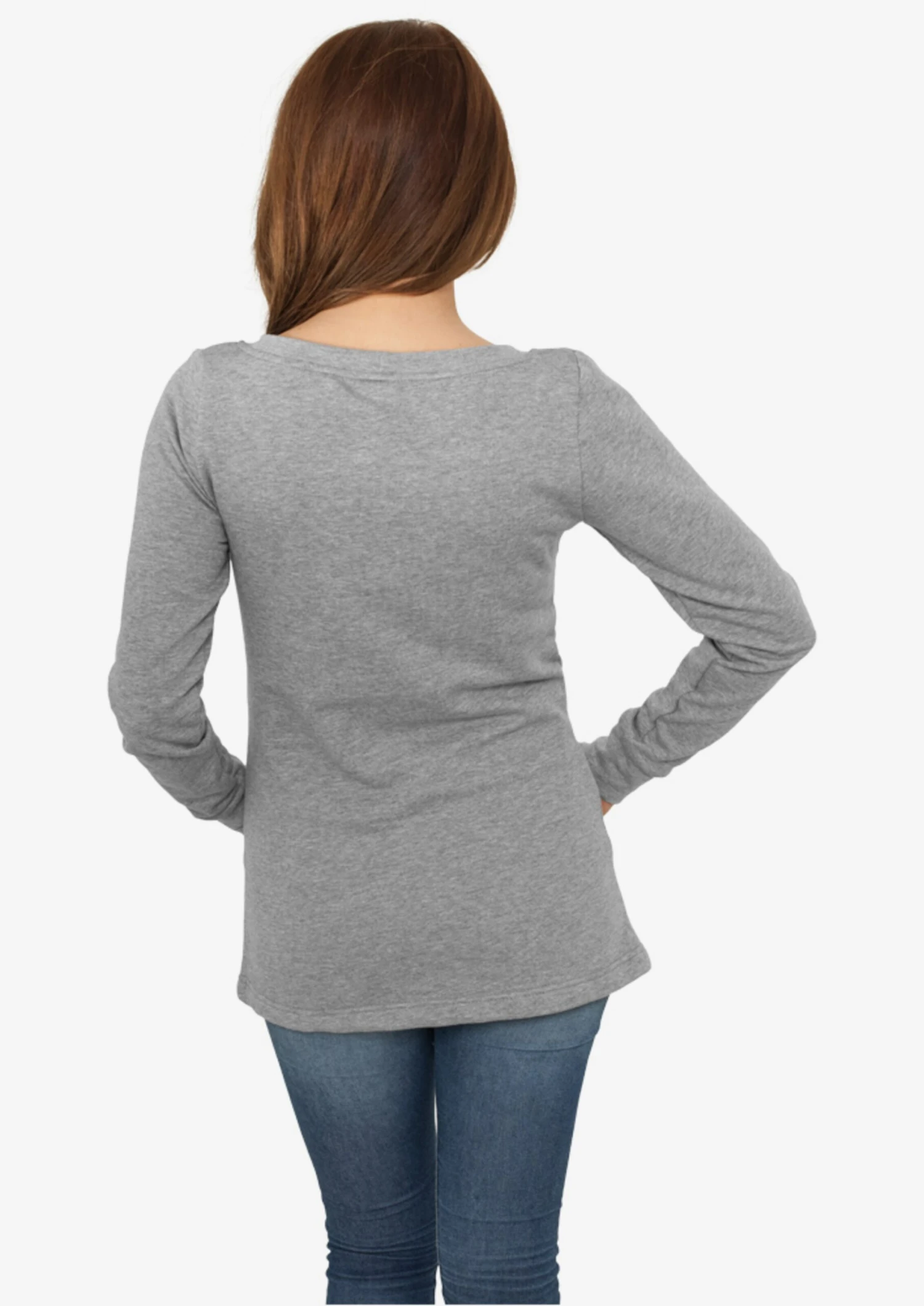 URBAN CLASSICS Sweatshirts Sweatshirt Dames Grijs Gemêleerd 6 URBAN CLASSICS Sweatshirts Sweatshirt Dames Grijs Gemêleerd - Afbeelding 4