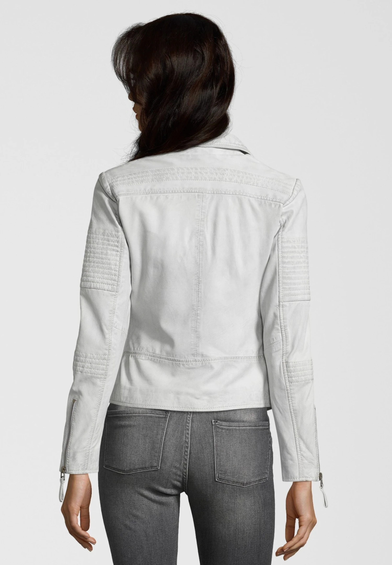 Apple Of Eden Leren Jassen Tussenjas MUFFIN Dames Lichtgrijs 6 Apple Of Eden Leren Jassen Tussenjas MUFFIN Dames Lichtgrijs - Afbeelding 4