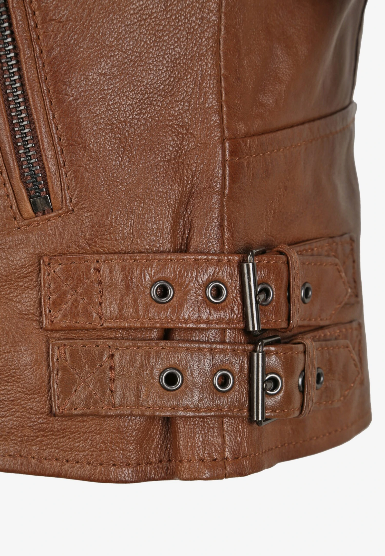 Apple Of Eden Leren Jassen Tussenjas JADE Dames Bruin 7 Apple Of Eden Leren Jassen Tussenjas JADE Dames Bruin - Afbeelding 5