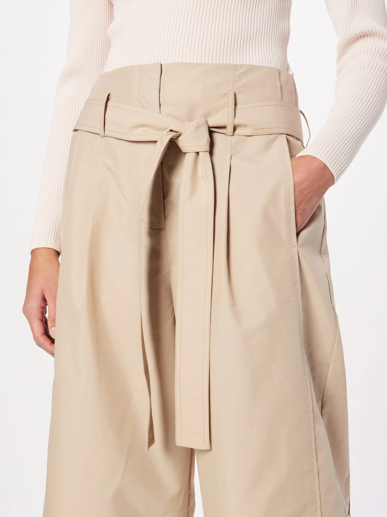 3.1 Phillip Lim Bandplooibroeken Wide Leg Bandplooibroek Dames Kaki 4 3.1 Phillip Lim Bandplooibroeken Wide Leg Bandplooibroek Dames Kaki - Afbeelding 2