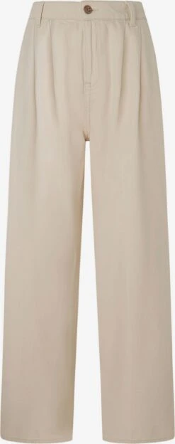 Pepe Jeans Bandplooibroeken Wide Leg Bandplooibroek Cecilia Dames Lichtbeige