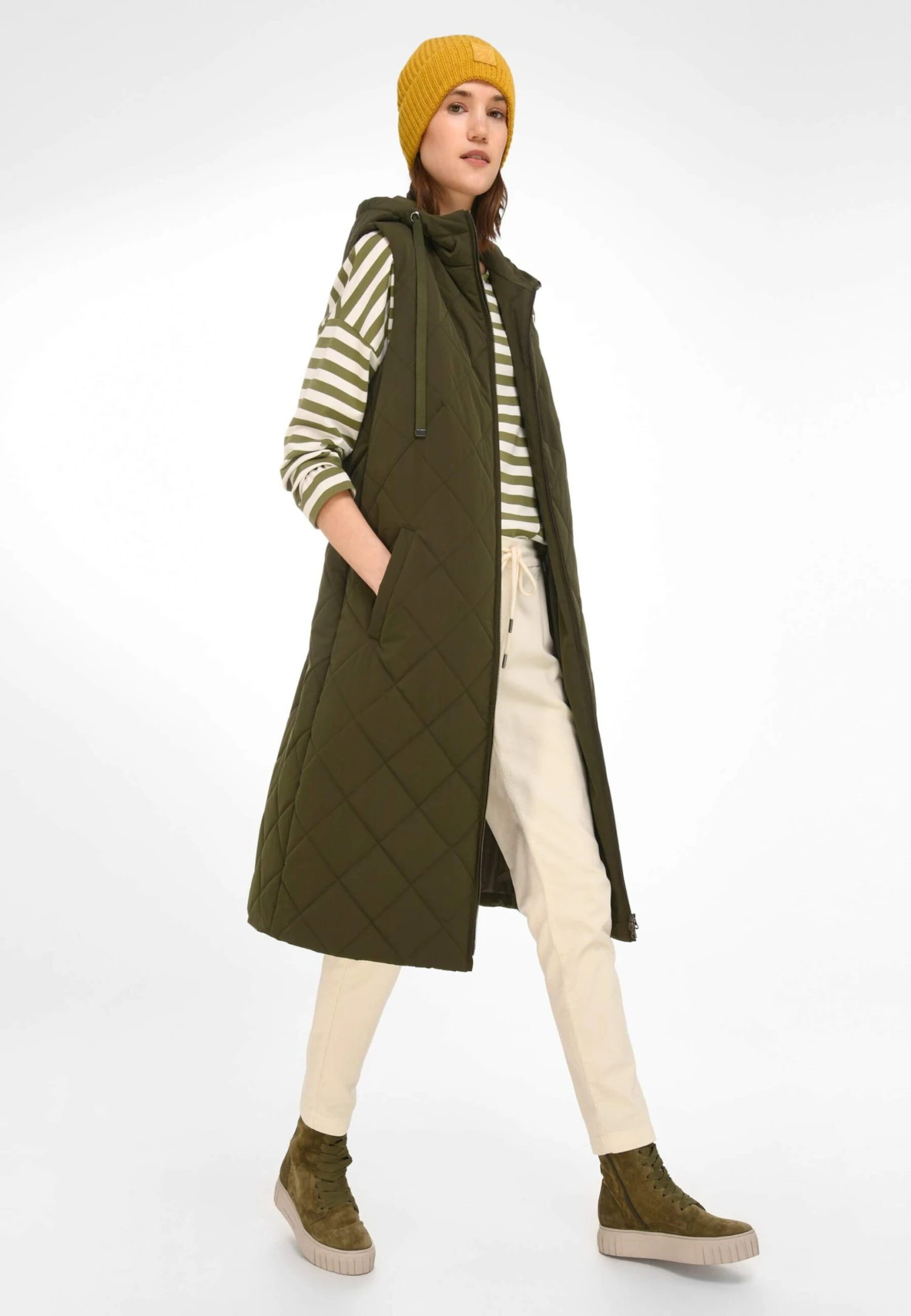 Bodywarmers Bodywarmer Dames Kaki / Olijfgroen 4 Bodywarmers Bodywarmer Dames Kaki / Olijfgroen - Afbeelding 2