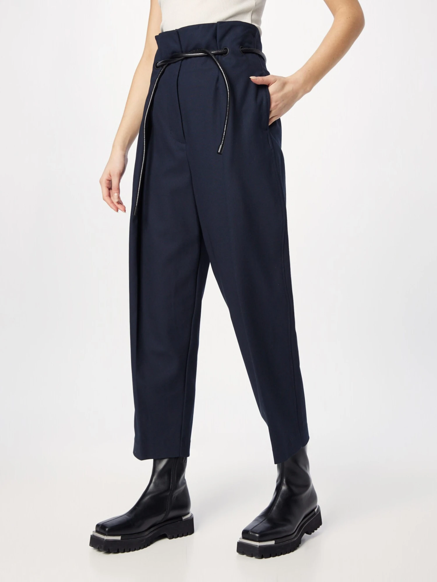 3.1 Phillip Lim Bandplooibroeken Loosefit Bandplooibroek Dames Nachtblauw 5 3.1 Phillip Lim Bandplooibroeken Loosefit Bandplooibroek Dames Nachtblauw - Afbeelding 3