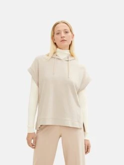 Tom Tailor Hoodies Sweatshirt Dames Taupe -Schmuddelwedda Winkel 6e2418d3c618f82723896acc7f9c9ee7