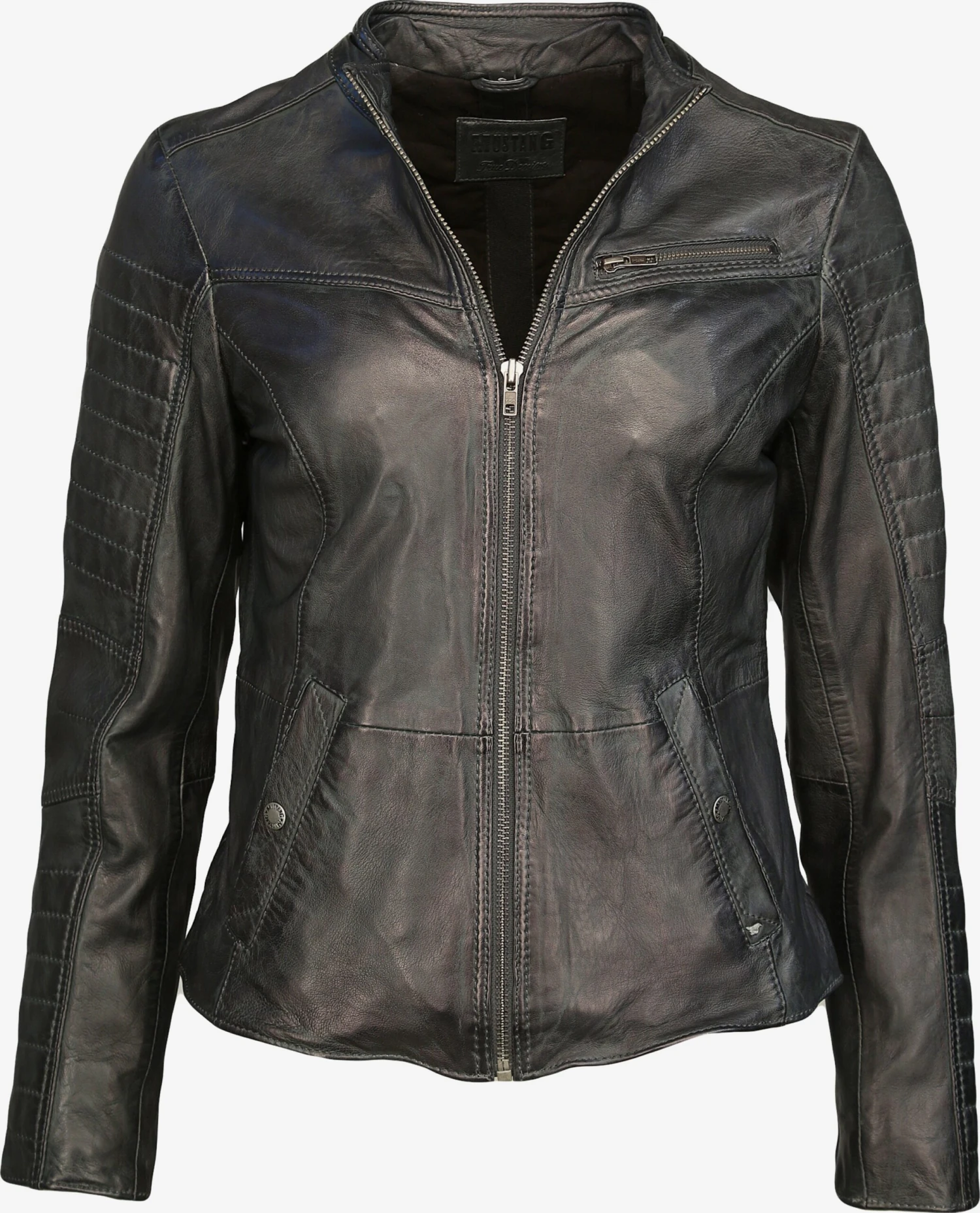 Mustang Leren Jassen Tussenjas Maida Dames Antraciet 3 Mustang Leren Jassen Tussenjas Maida Dames Antraciet