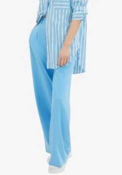 TOM TAILOR Denim Bandplooibroeken Wide Leg Bandplooibroek Dames Hemelsblauw -Schmuddelwedda Winkel 6fb89846059f11ebaf0d0986ff4344ef