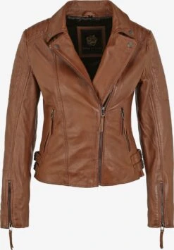 Apple Of Eden Leren Jassen Tussenjas JADE Dames Bruin