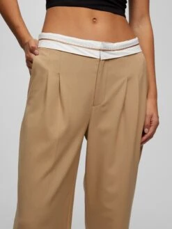 PULL & BEAR Bandplooibroeken Regular Bandplooibroek Dames Bruin -Schmuddelwedda Winkel 75539408b3394fe0bd2ac268823501da