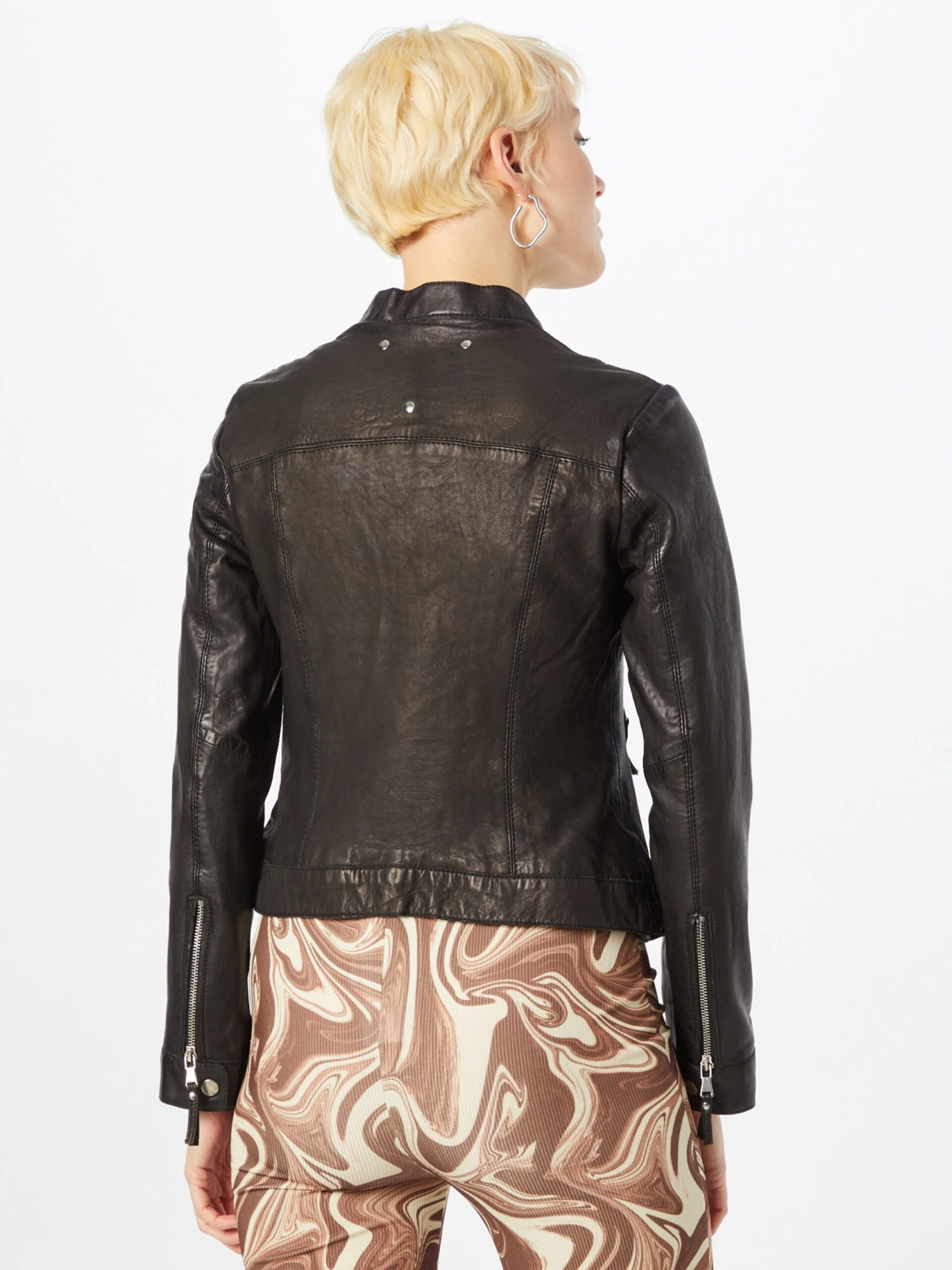 Leren Jassen Tussenjas Silja Dames Zwart 6 Leren Jassen Tussenjas Silja Dames Zwart - Afbeelding 4