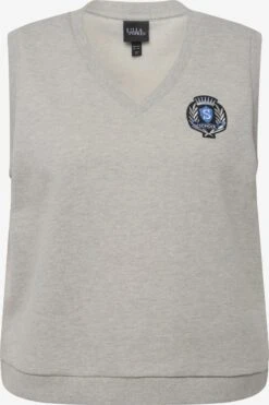 Ulla Popken Bodywarmers Bodywarmer Dames Lichtgrijs