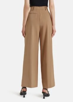 Bandplooibroeken Wide Leg Bandplooibroek Ronica Dames Donkerbeige -Schmuddelwedda Winkel 79c0c88b94e99bd986d6ff82c82f36a5