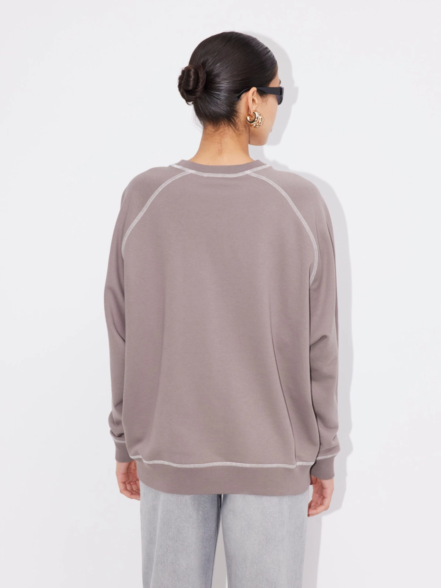 Sweatshirts Sweatshirt Floriane Dames Antraciet 6 Sweatshirts Sweatshirt Floriane Dames Antraciet - Afbeelding 4