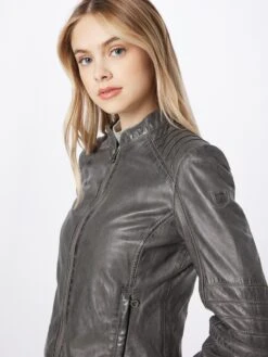 GIPSY Leren Jassen Tussenjas Dames Grijs -Schmuddelwedda Winkel 7e77ee854d31493ed9029f531cf39adf