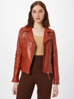 Freaky Nation Leren Jassen Tussenjas Dames Kastanjebruin -Schmuddelwedda Winkel 8a890ec06ed78d4bf81e96731dcf6e39