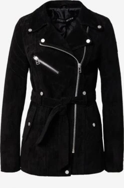 Freaky Nation Leren Jassen Tussenjas Modern Times Dames Zwart