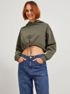 JJXX Hoodies Sweatshirt Ally Dames Olijfgroen -Schmuddelwedda Winkel 8bb1faad35b5f064020772b336b39686
