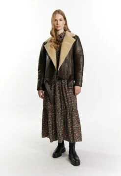 DreiMaster Vintage Leren Jassen Tussenjas Imane Dames Donkerbruin -Schmuddelwedda Winkel 8f8eb89112043edd89d8922d1c7e2ca4