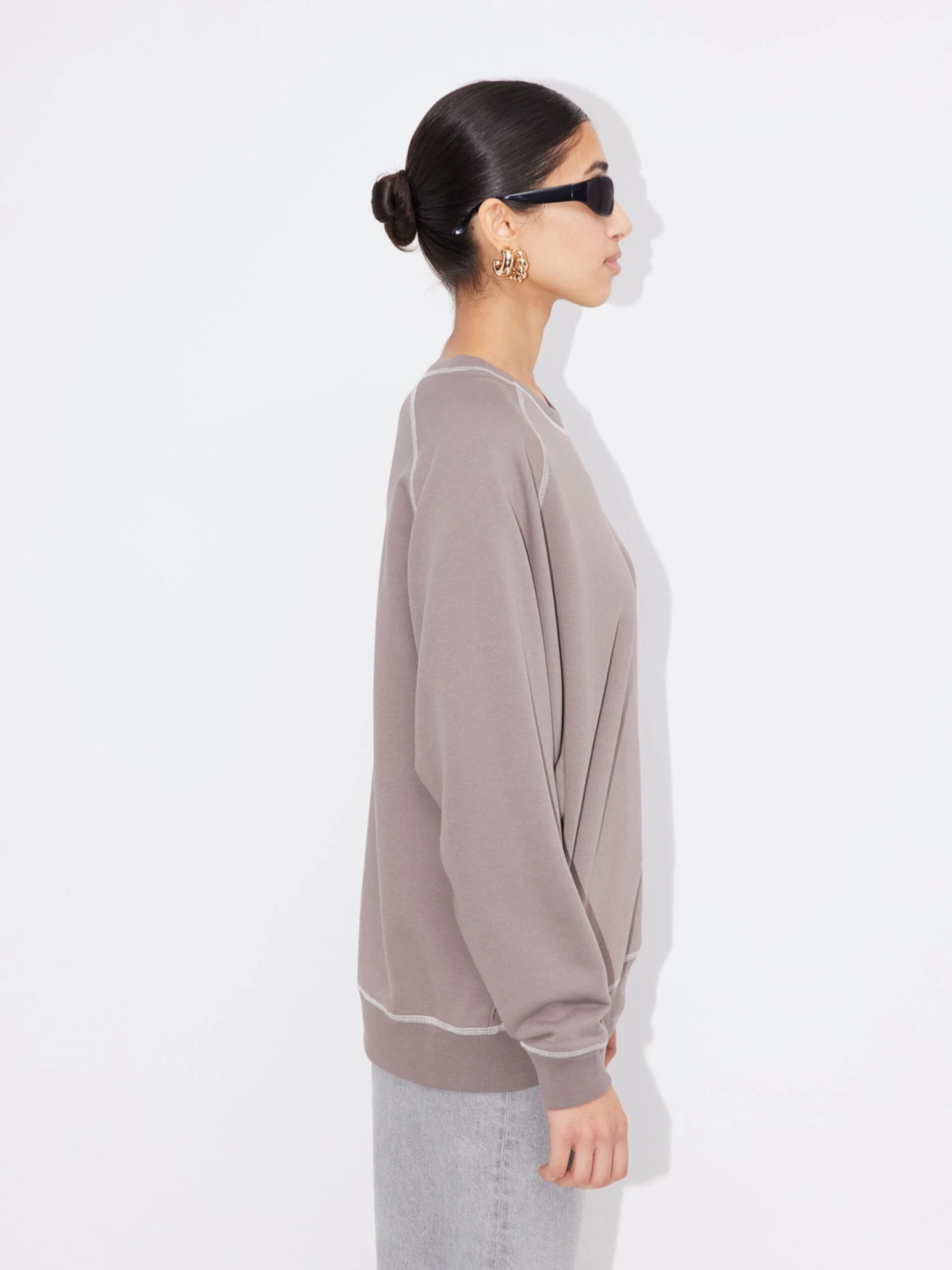 Sweatshirts Sweatshirt Floriane Dames Antraciet 5 Sweatshirts Sweatshirt Floriane Dames Antraciet - Afbeelding 3