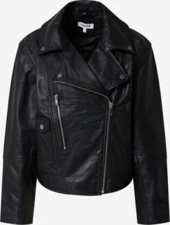 EDITED Leren Jassen Tussenjas Jakoba Dames Zwart
