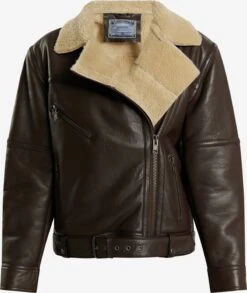 DreiMaster Vintage Leren Jassen Tussenjas Imane Dames Donkerbruin